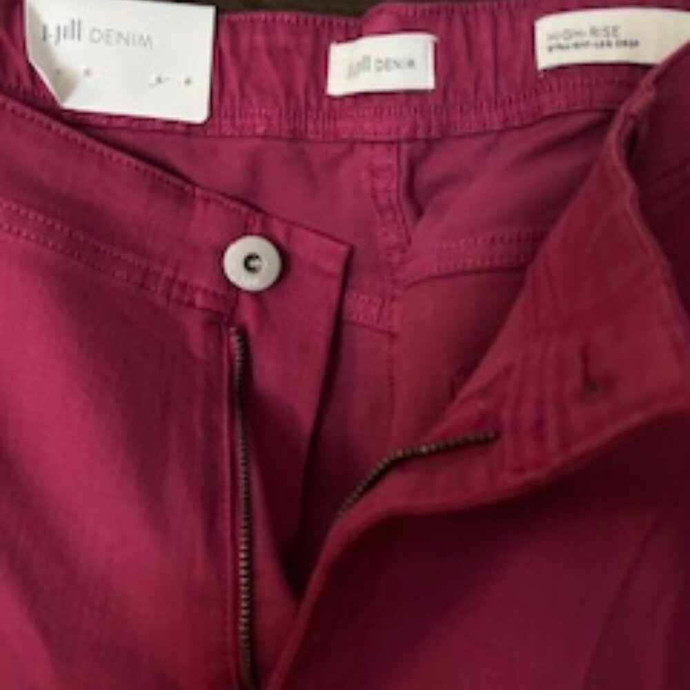 J. Jill High-Rise Slim Stretch Denim Jeans – Berry Fizz
